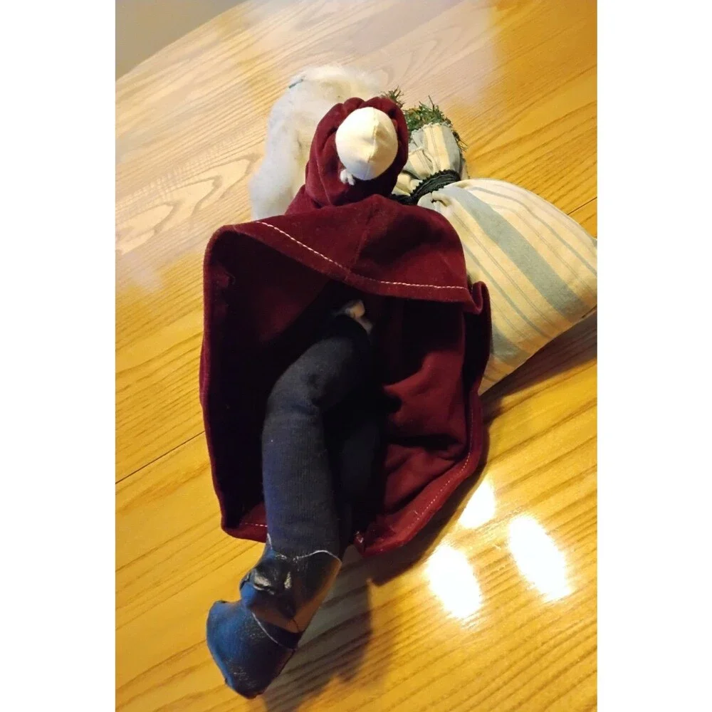 Rare Antique Santa Doll SPES NOSTRA DUES Button 